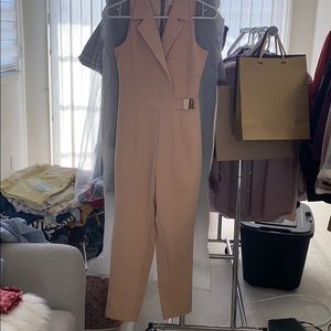 jumpsuit in camel color